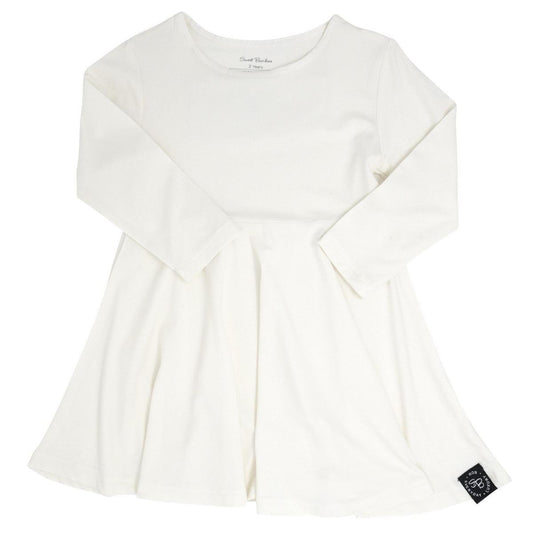 Swirly Girl Dress - Whispery White