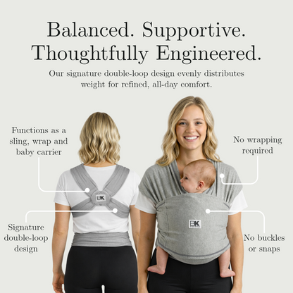 Baby K'tan Active Yoga Baby Carrier | Heather Black
