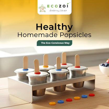 Stainless Steel Popsicle Molds, 6 Mini Rounds with Reusable Stainless Steel Sticks