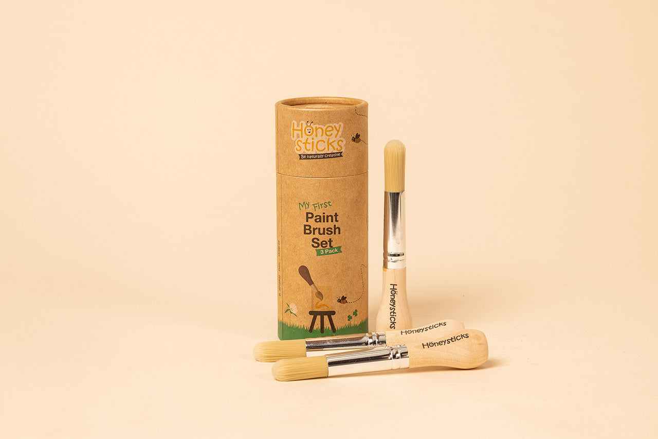 First Paintbrush Honeysticks My First Paint Brush Set - 3 Pack – Gentle Nursery Shop