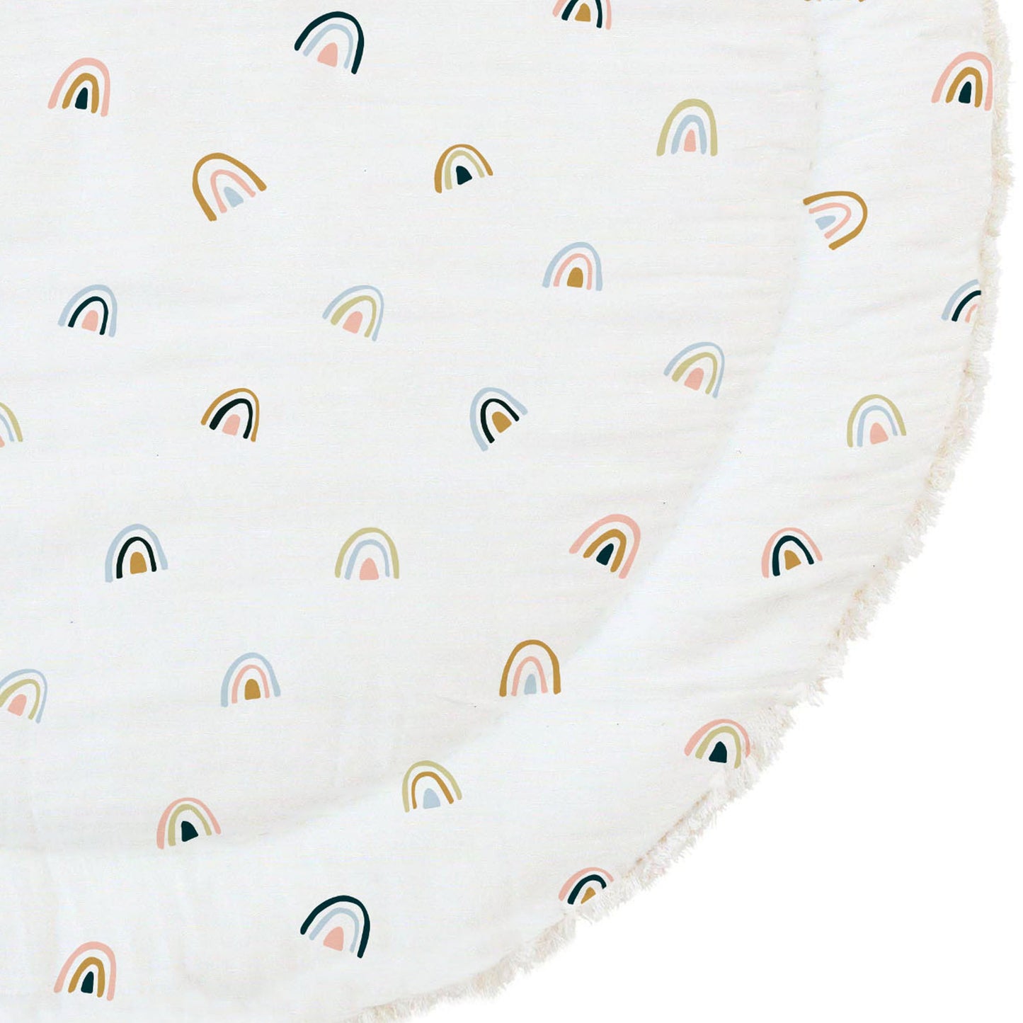 Organic Baby Play Mat - Rainbow and Ivory