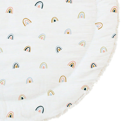 Organic Baby Play Mat - Rainbow and Ivory