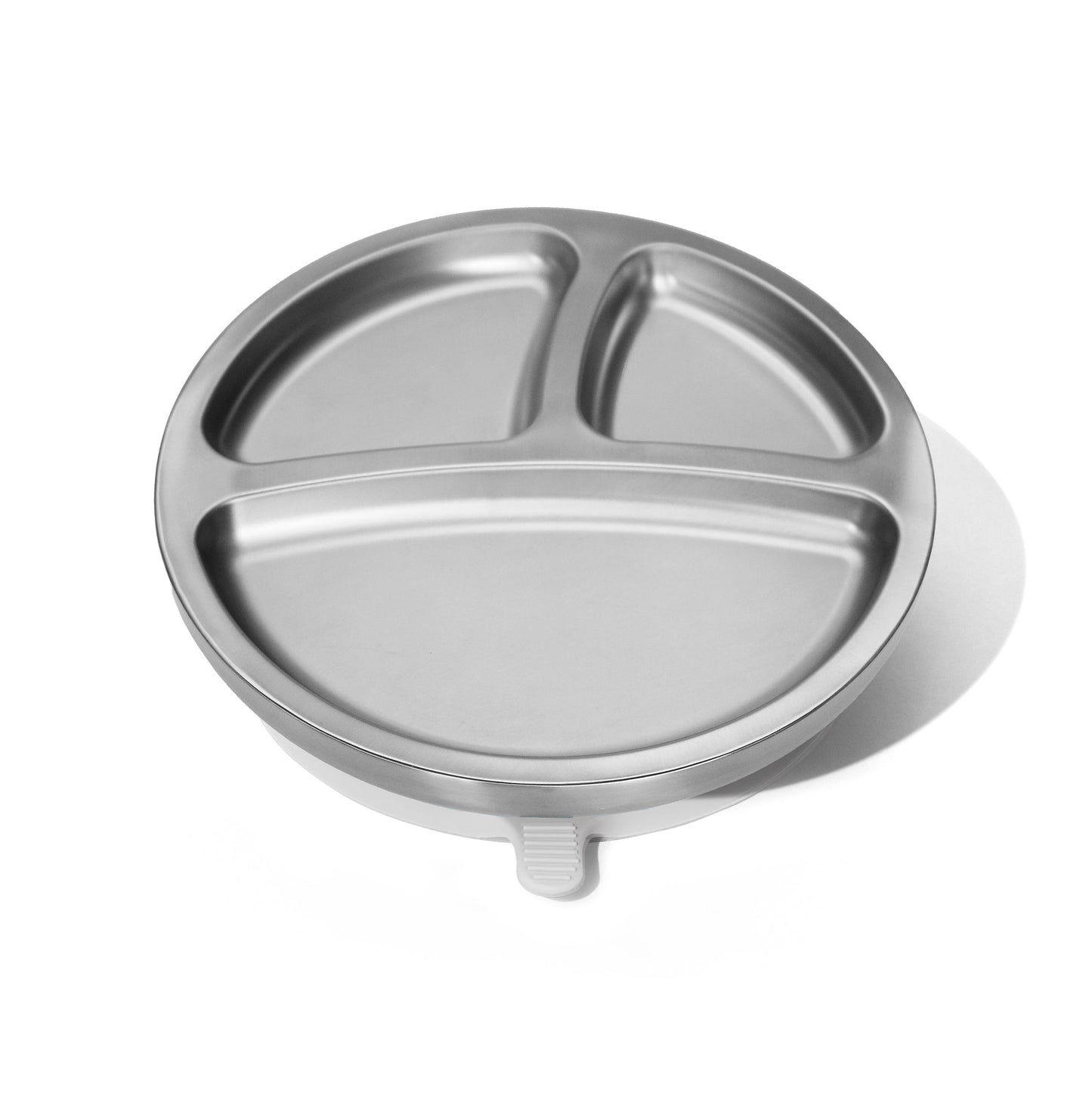 Stainless Steel Baby Plates - BLW Removeable Silicone Suction Cup Divided Plate