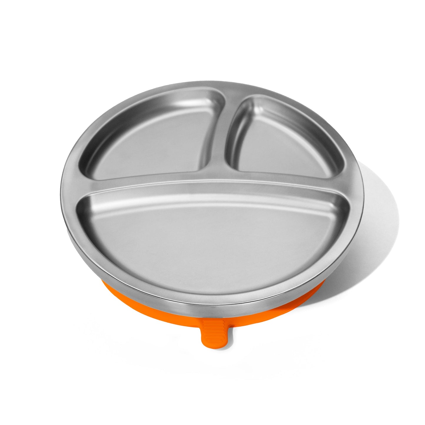 Stainless Steel Baby Plates - BLW Removeable Silicone Suction Cup Divided Plate
