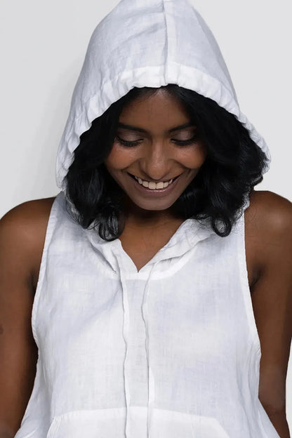 Coastal Drive Hoodie - Coconut White