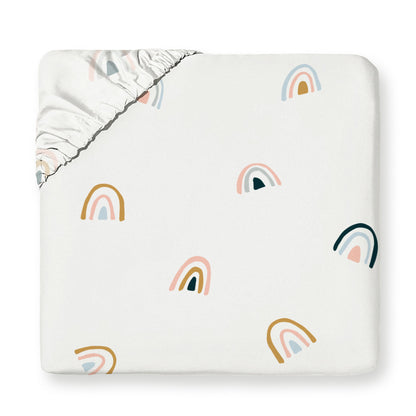 Organic Kids Fitted Sheet - Rainbow
