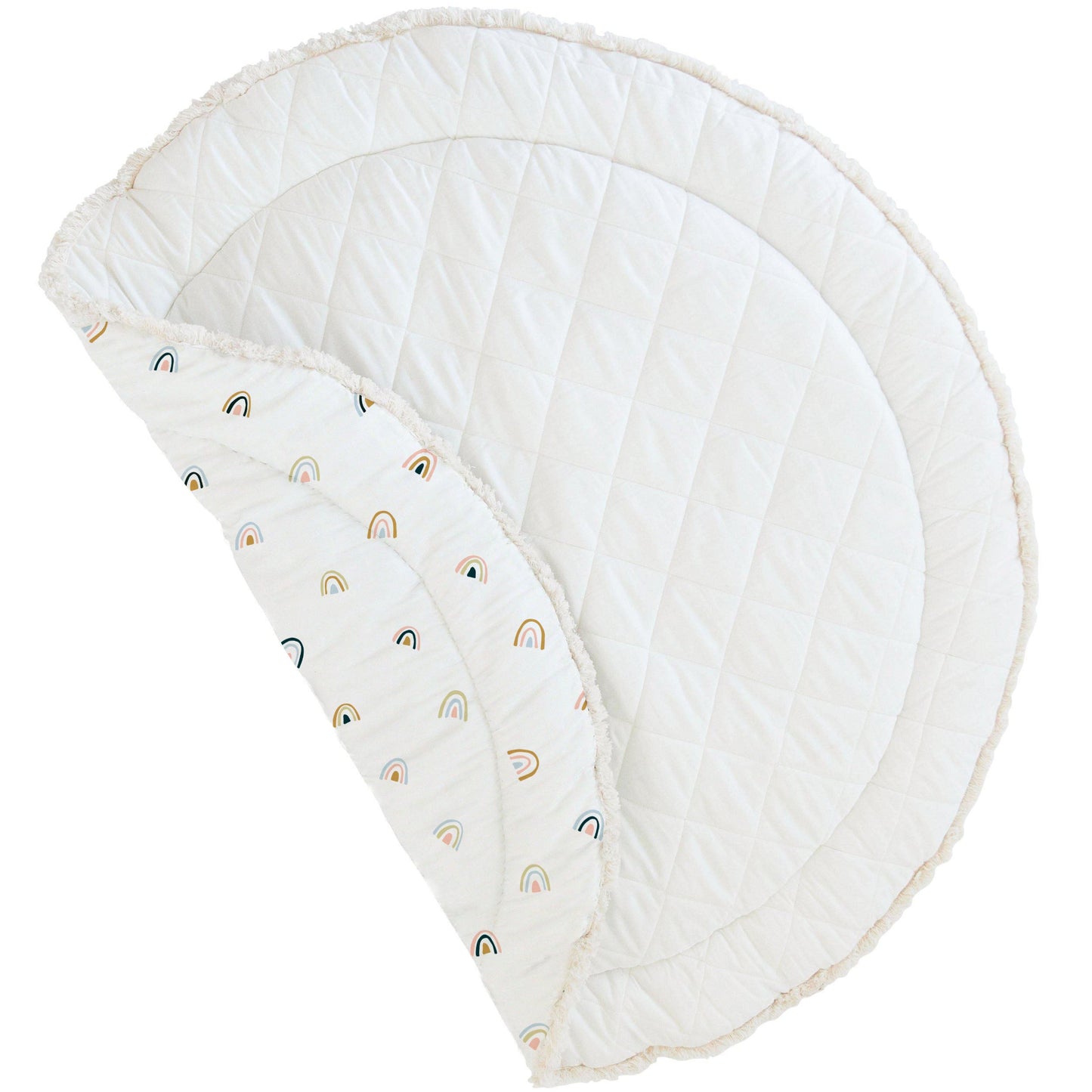 Organic Baby Play Mat - Rainbow and Ivory