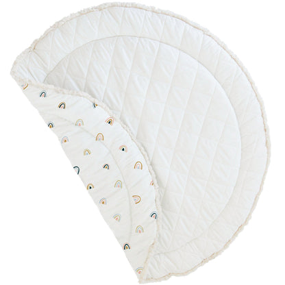 Organic Baby Play Mat - Rainbow and Ivory