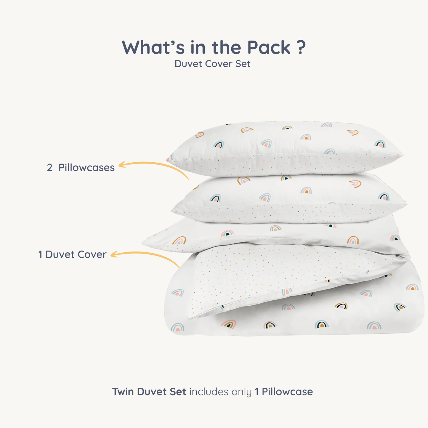 Organic Duvet Cover - Dotty & Rainbow