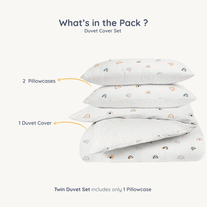 Organic Duvet Cover - Dotty & Rainbow