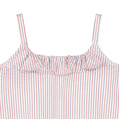 Baby Swing Tank Top - Red and Blue Seersucker