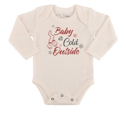 long sleeve graphic bodysuit | baby its cold outside