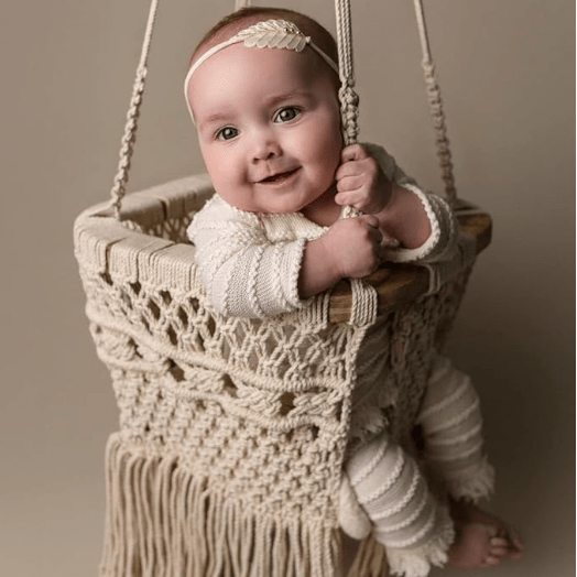 Macrame Swing & Love Mom Bodysuit Bundle