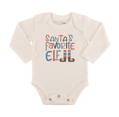 graphic bodysuit | santas favorite elf (long sleeve)