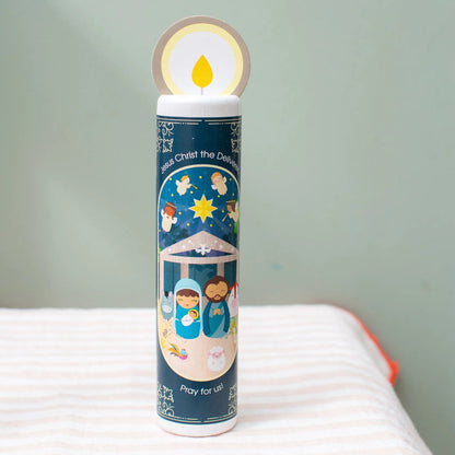 Jesus Christ, the Deliverer (Christmas Anticipation) Wooden Prayer Candle