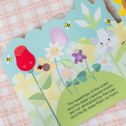 The Little Flower - A Spring Stroll inspired by St. Therese of Lisieux shaped book