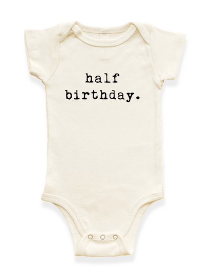 Baby half birthday. Organic Cotton Bodysuit