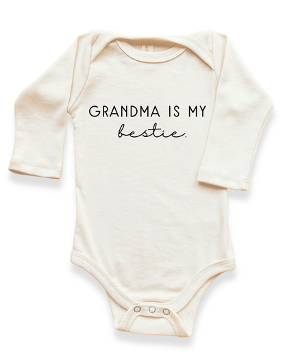 Grandma is My Bestie - Long Sleeve Organic Bodysuit