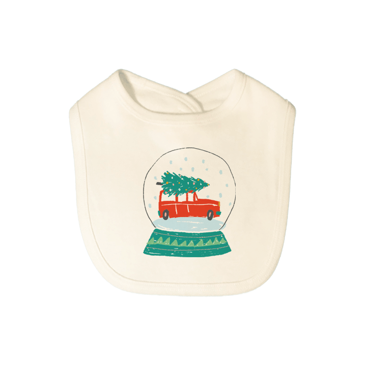 graphic bib | snow globe