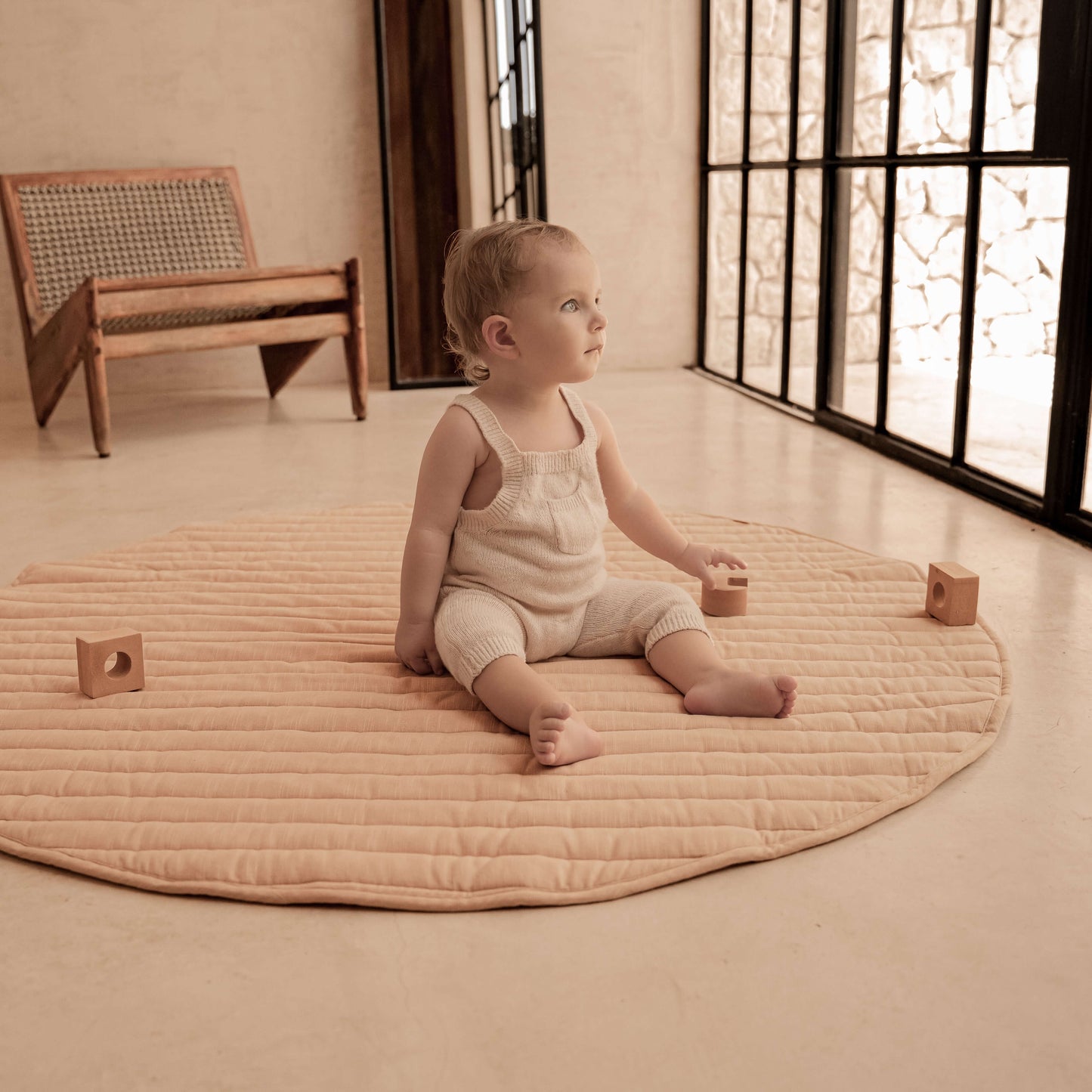 Snuggle Mat | Stripes - Sandstone