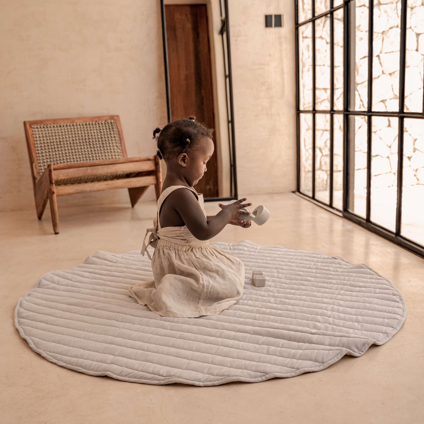 Snuggle Mat | Stripes - Stone