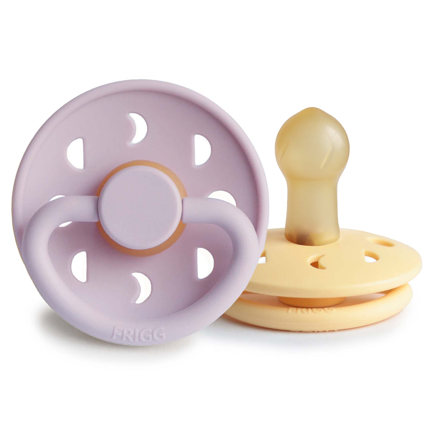 FRIGG Moon Natural Rubber Pacifier 2-Pack
