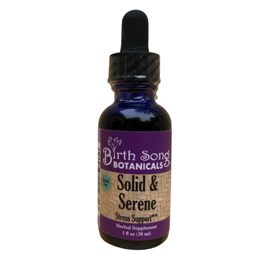 Solid & Serene Herbal Tincture For Natural Stress Support* with Passionflower 1 oz.