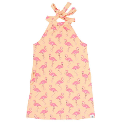 Tieback Dress - Flamingo Peach