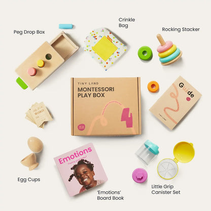 Tiny Land® Montessori Toys Set for Infants (10-12 month)