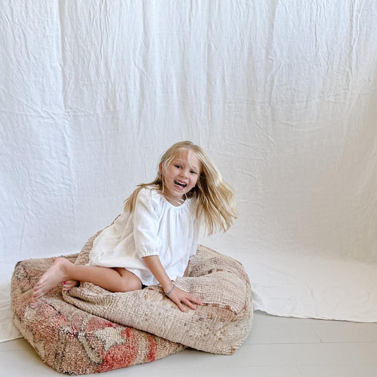 Baby Long Sleeve Peasant Top - White