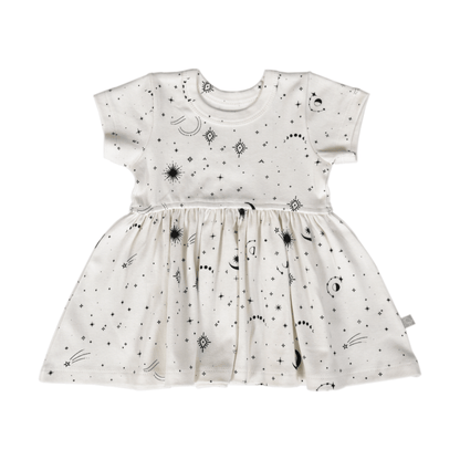 short sleeve twirl dress | celestial