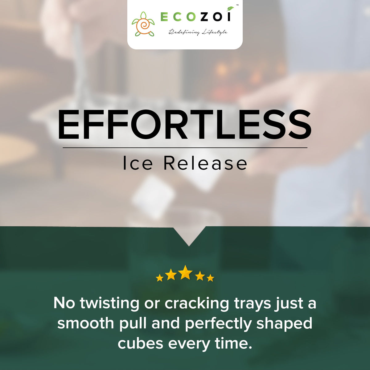 Stainless Steel Ice Cube Tray with Easy Release Handle, Vintage Design