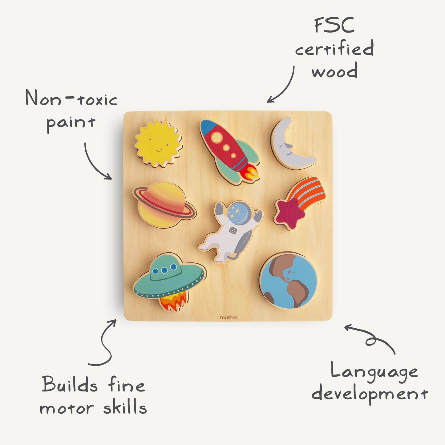 Wooden Space Puzzle