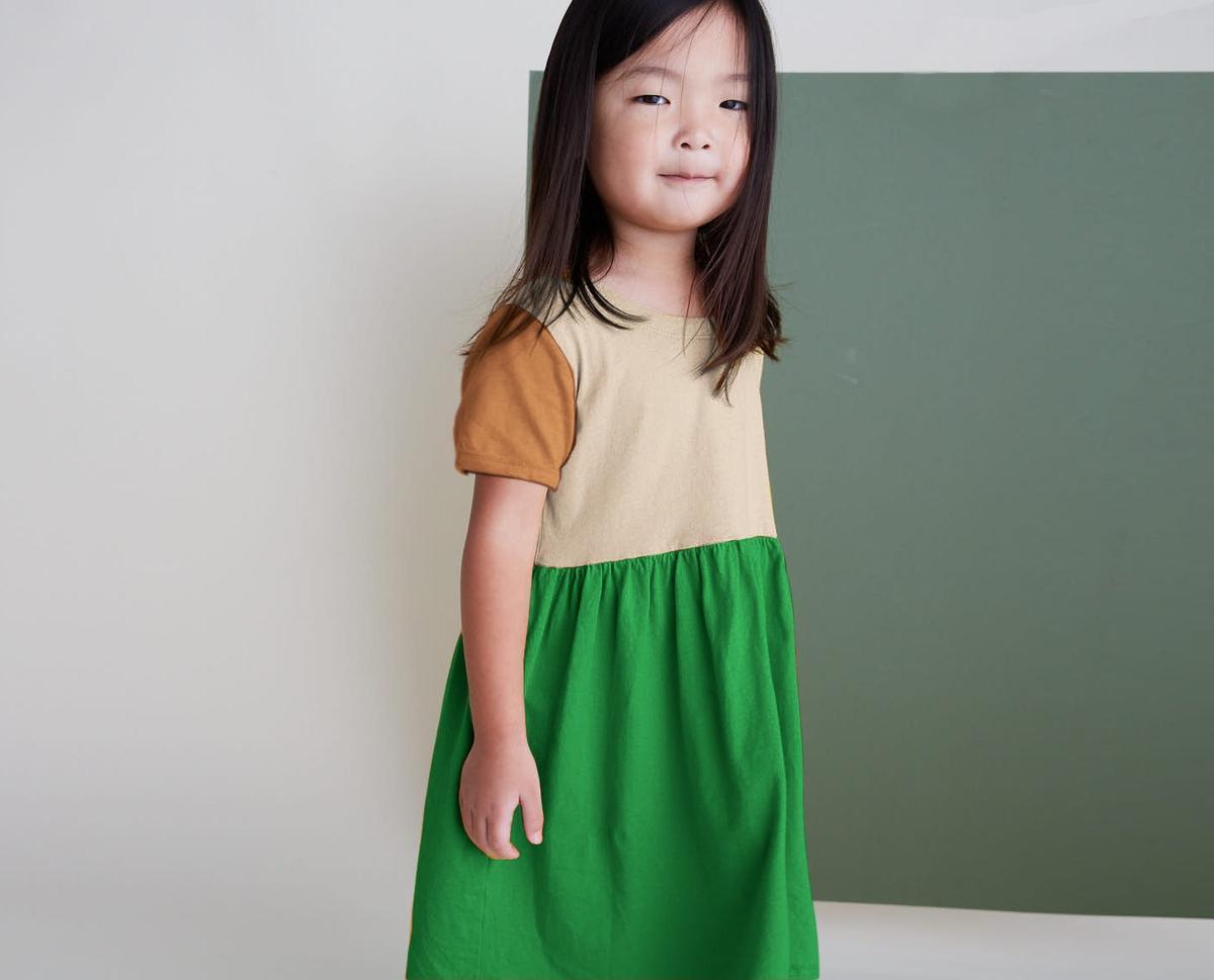 Organic Cotton Color Block Dress - Agoura