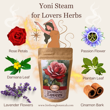 Yoni Steam for Lovers to Support Healthy Sensuality. Pleasurable Yoni Steam Herbs for Womb and Vaginal Care
