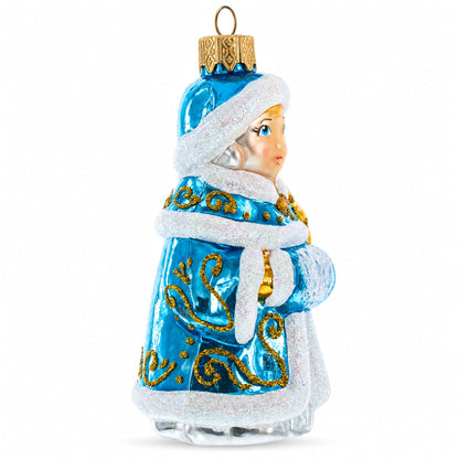 Snigurochka Snow Maiden Glass Christmas Ornament