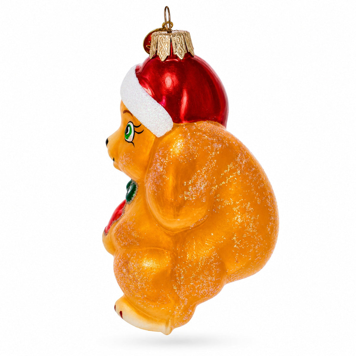 Squirrel with Star Glass Christmas Ornament