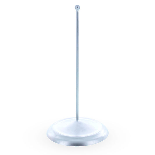 Upright Silver Metal Christmas Tree Topper Finial Stand Display Stand 7.2 Inches (Poland)