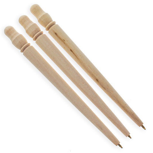 Set of 3 Unfinished Unpainted Giant Wooden Doll Pens 6.75 Inches