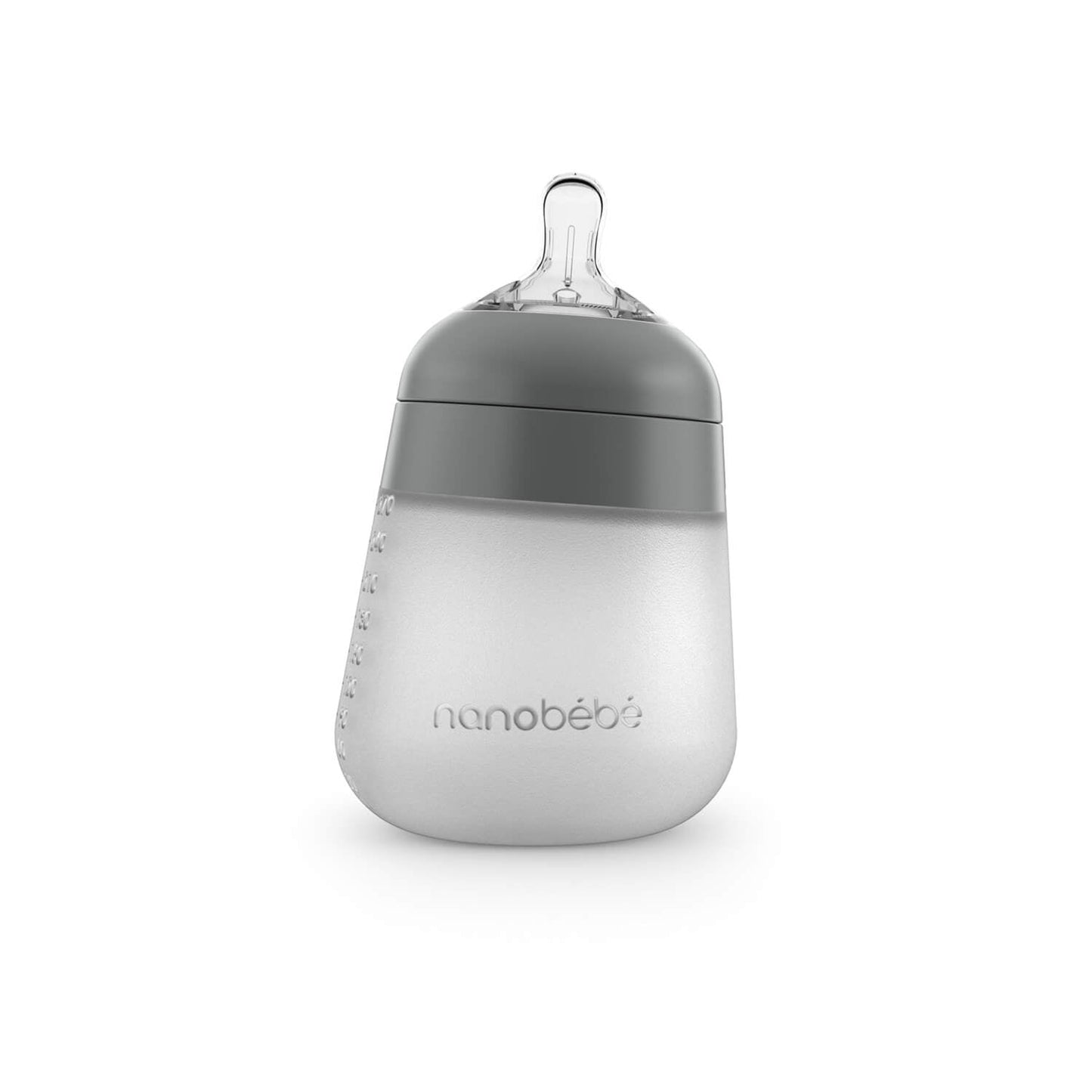 Nanobébé Flexy Silicone Baby Bottle, 5oz, Grey