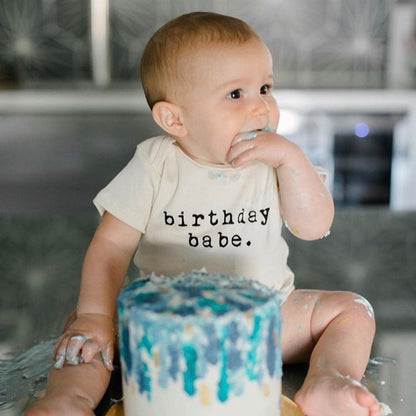 Baby birthday babe. Organic Cotton Bodysuit