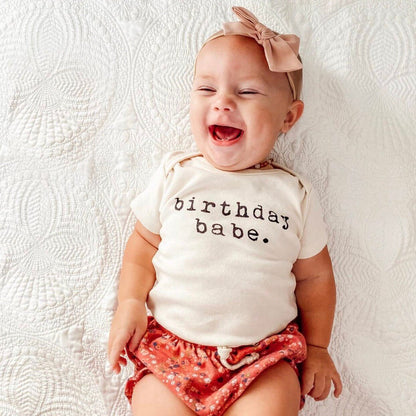 Baby birthday babe. Organic Cotton Bodysuit