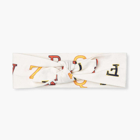 Baby Headband - Alphabet City on Neutral