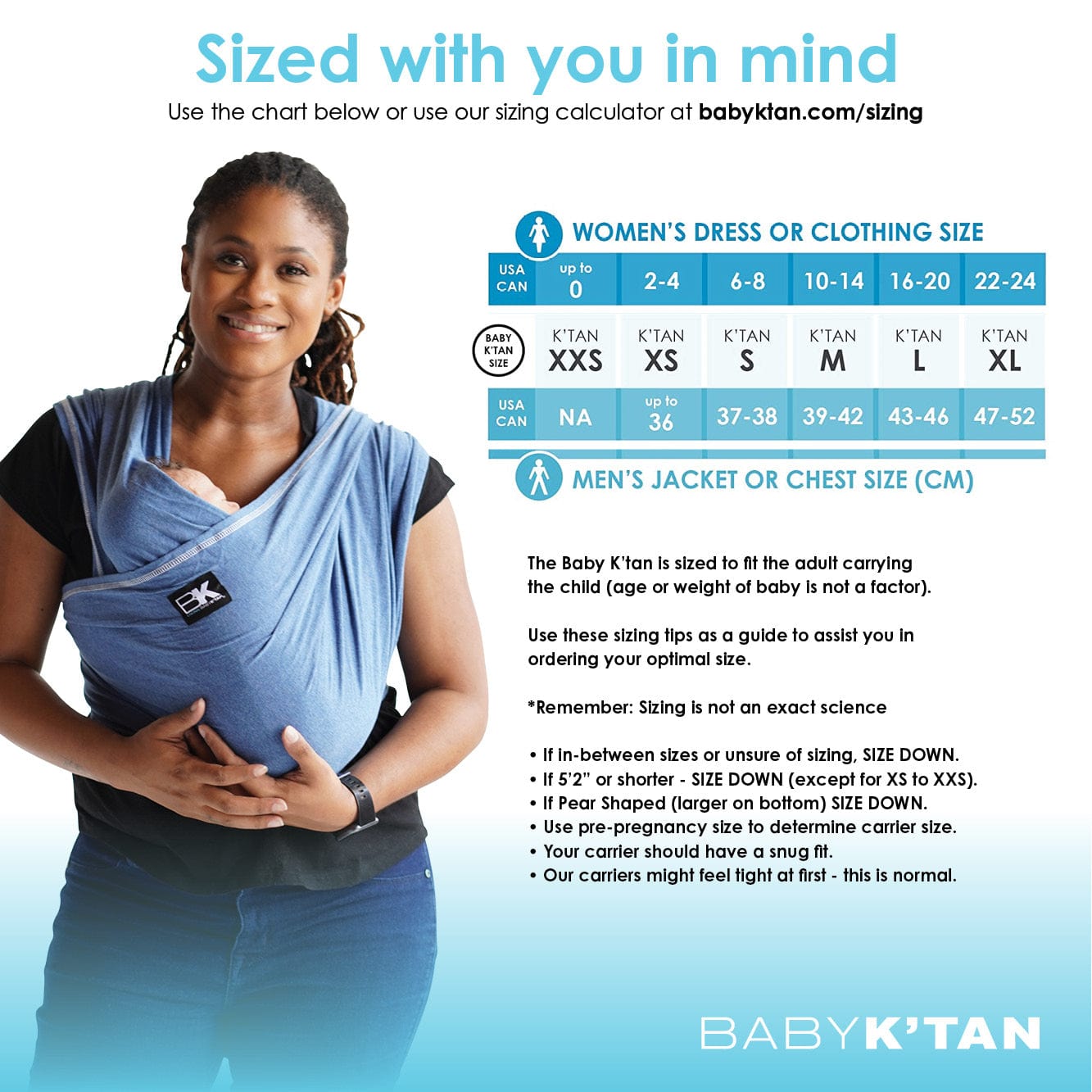 Baby K'tan Original Baby Carrier | Denim