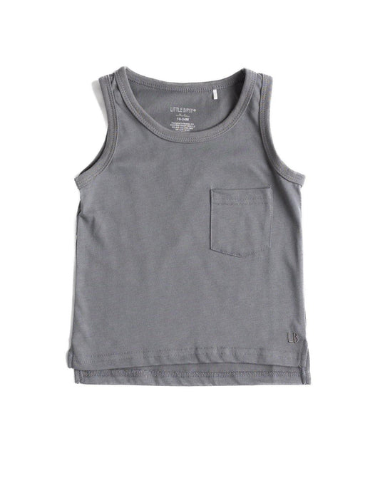 Baby Pocket Tank - Charcoal