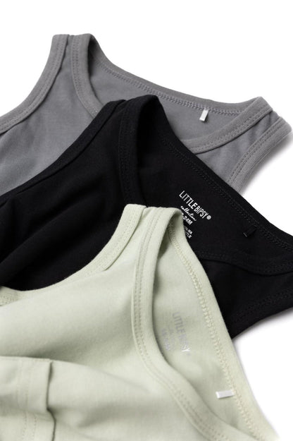 Baby Pocket Tank - Charcoal