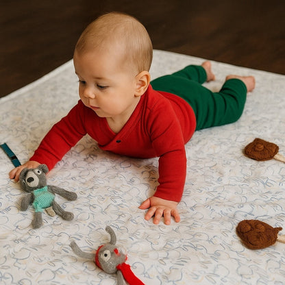 Organic Play Mat | Rectangle | Bunnies