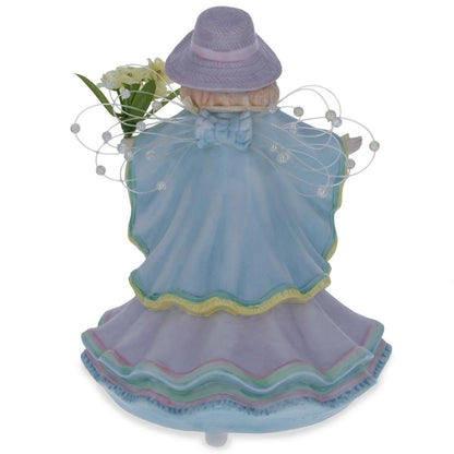 Angel with Cross Porcelain Musical Figurine 6.5 Inches