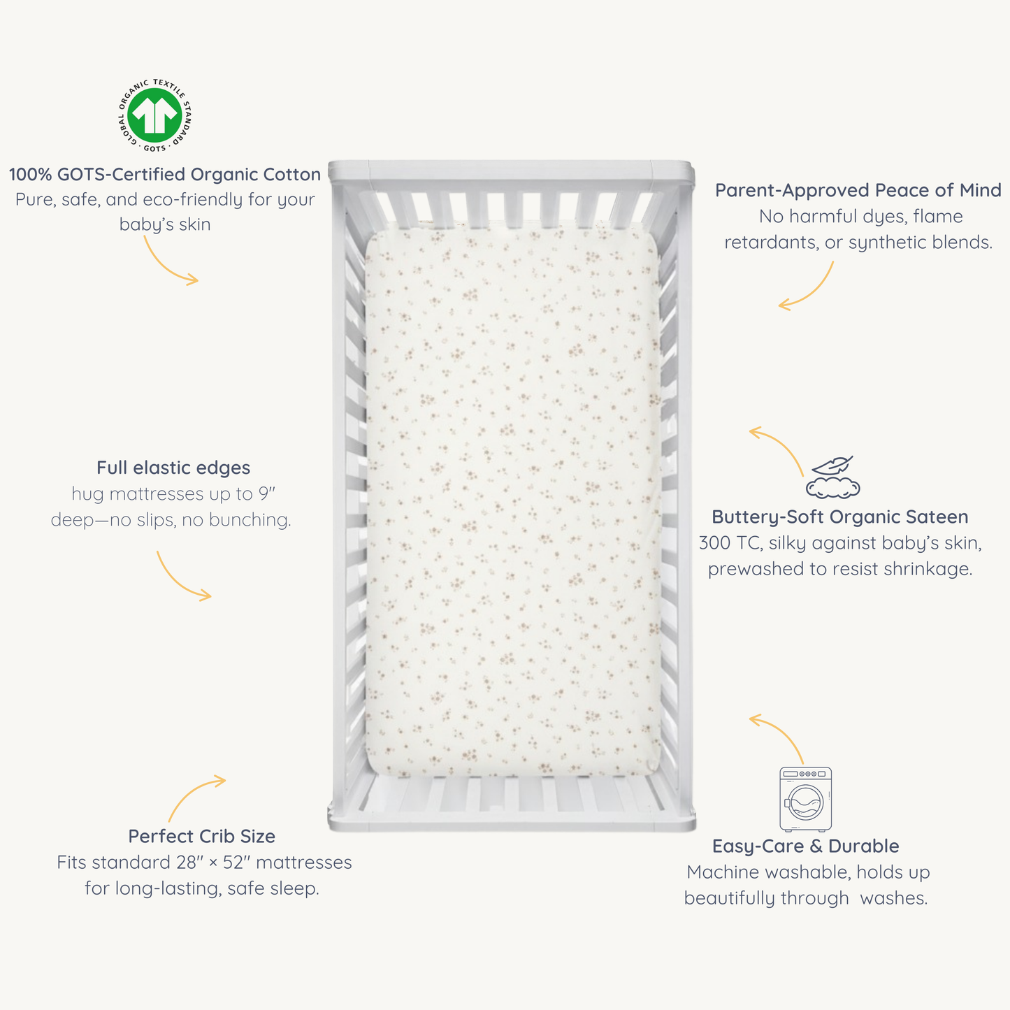 Organic Crib Sheet - Bloom