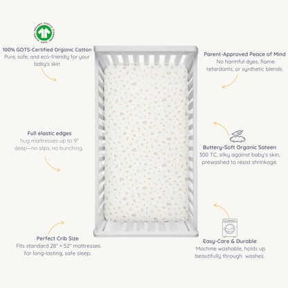 Organic Crib Sheet - Bloom